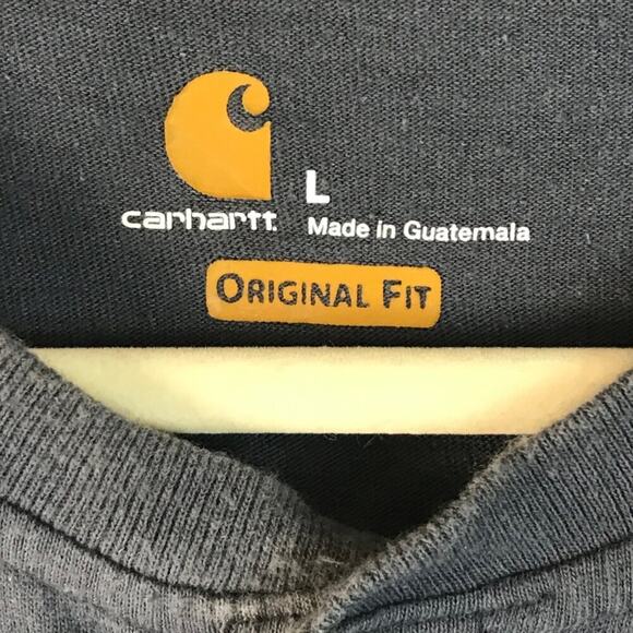 Carhartt Original Fit Short Sleeve Henley Shirt Size Large - Picture 5 of 9